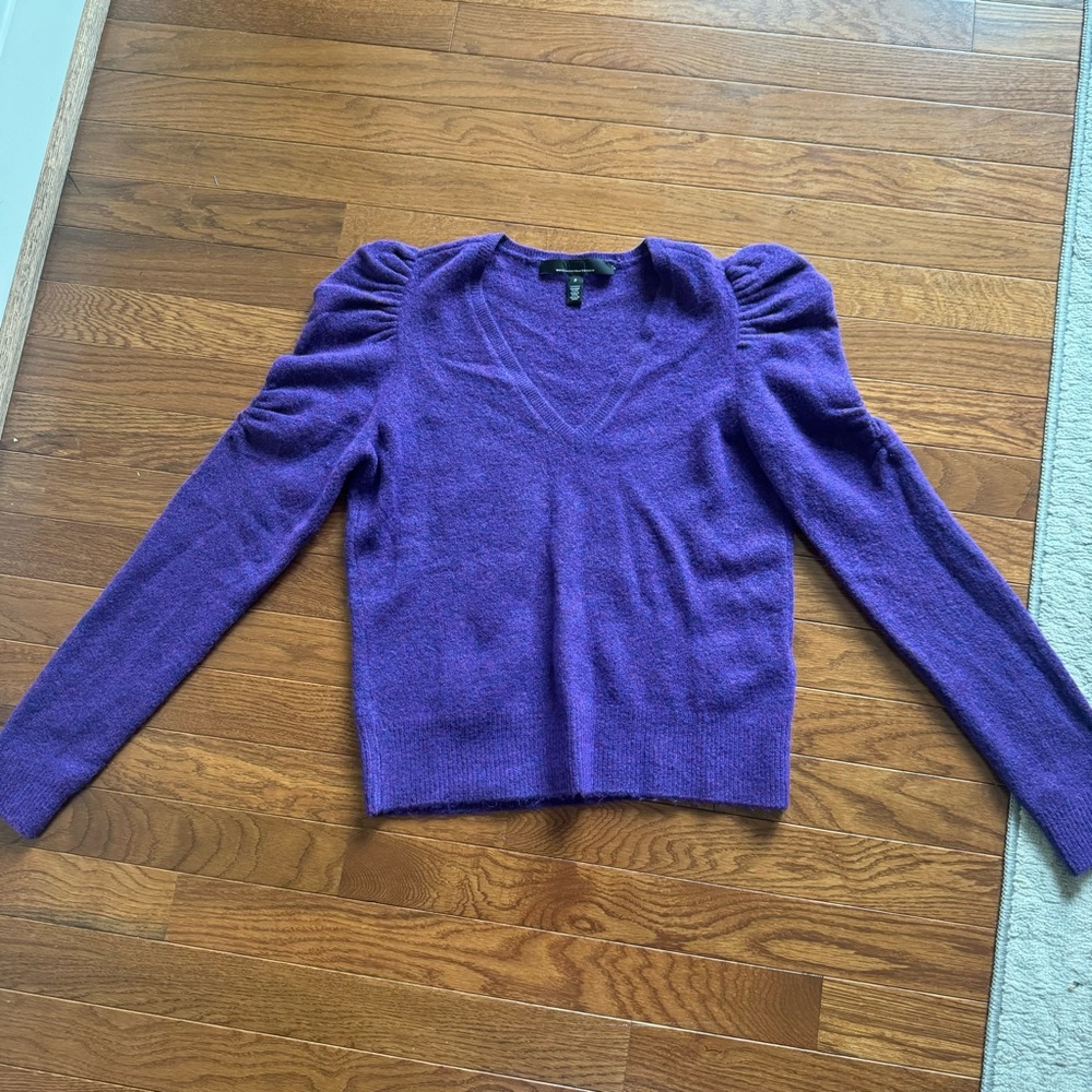 White House Black Market Deep Purple Knit Top